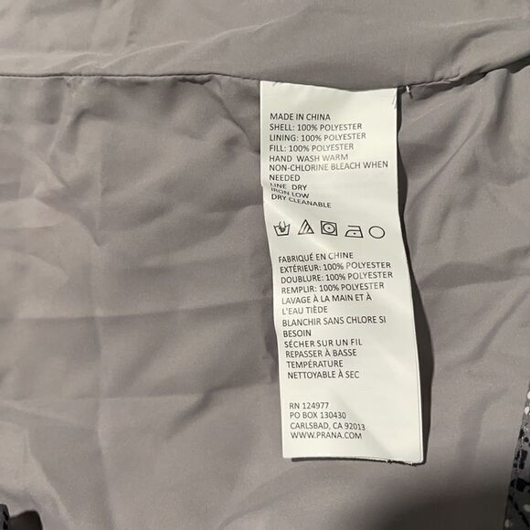 Prana Lily Puffer Jacket - Gull Flurry Sz M - Picture 13 of 15